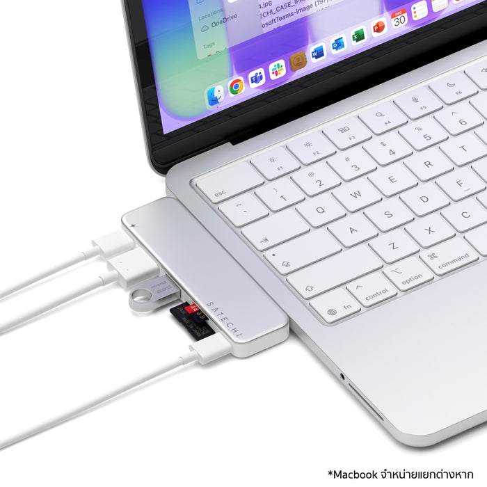 Satechi USB-C Snap Hub Multiport Adapter Silver