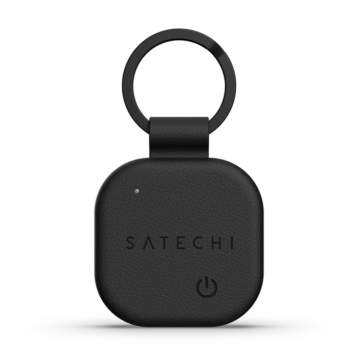 อุปกรณ์ติดตามสิ่งของ Vegan-Leather Findall Keychain สี Black แบรนด์ SATECHI