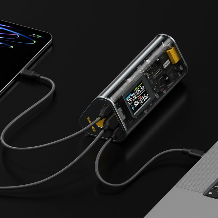 แบตเตอรี่สำรองพกพา Shargeek170 - Grey ชาร์จ 3 อุปกรณ์ แบรนด์ SHARGE