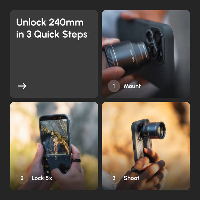 ShiftCam LensUltra 240mm Telephoto Lens สำหรับสมาร์ทโฟน
