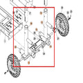 SLD-XT3-PT-15: Rear Wheel Frame for XT3 Sled(including part#15.16.18)