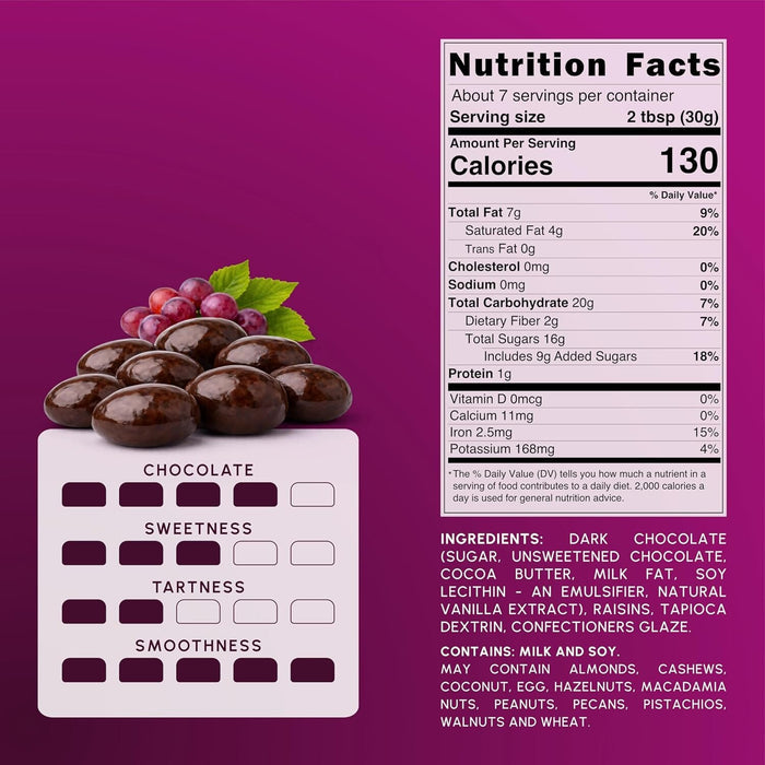 Snackathon 52% Dark Chocolate Covered Raisins Snackathon Foods