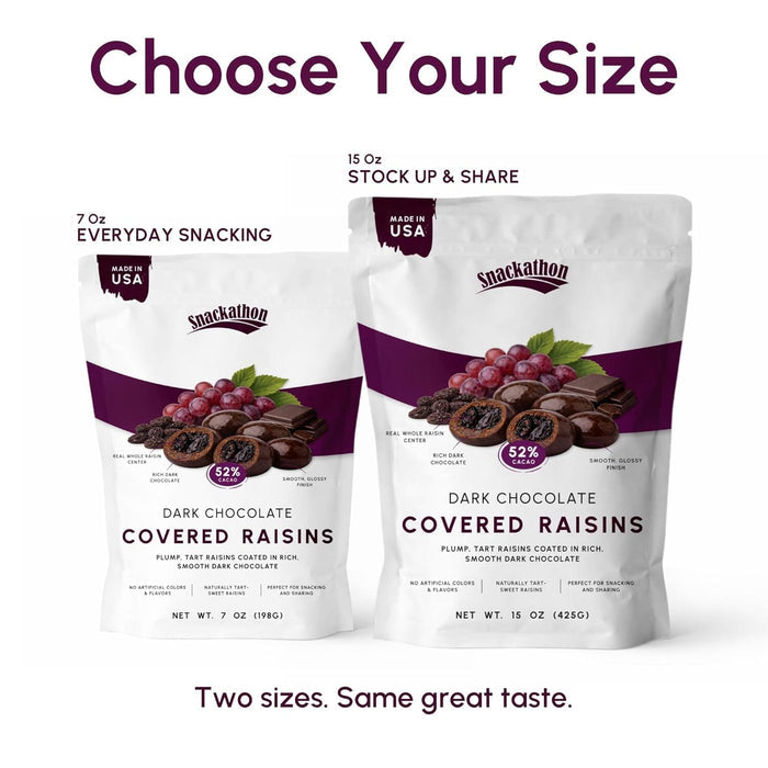 Snackathon 52% Dark Chocolate Covered Raisins Snackathon Foods