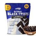 Snackathon Australian Licorice Candy, Natural Black Twists Snackathon Black Twists 7 Ounce