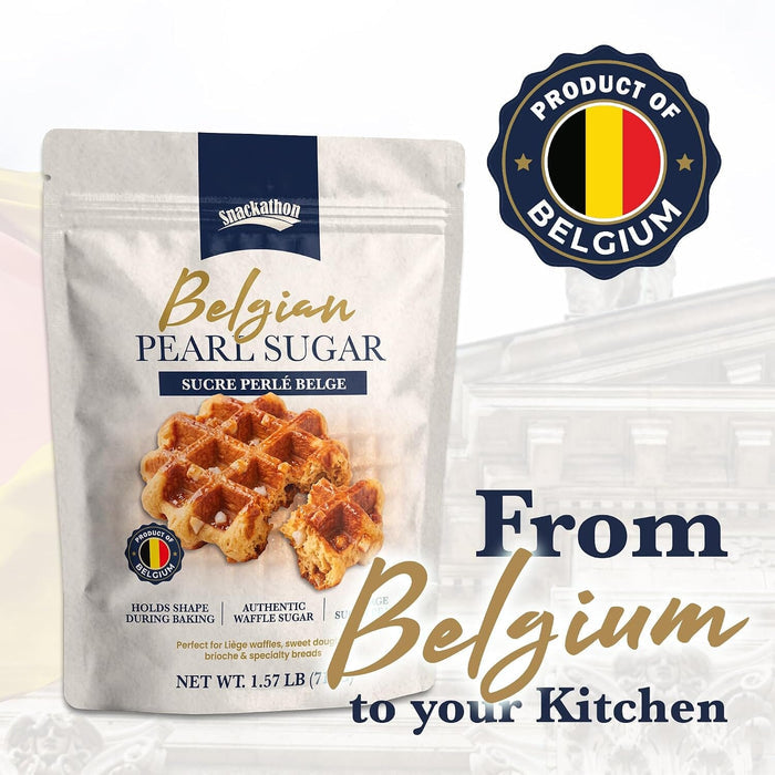Snackathon Belgian Pearl Sugar, Large Pearl Sugar for Baking Snackathon