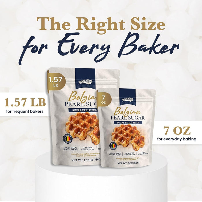 Snackathon Belgian Pearl Sugar, Large Pearl Sugar for Baking Snackathon