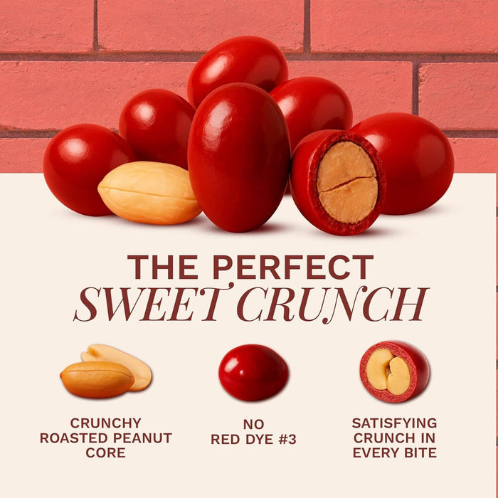 Snackathon Boston Baked Beans Candy, 15 oz – Classic Sweet & Crunchy Red Candy Coated Peanuts in Resealable Bag, Nostalgic Retro Movie Theater Snack, Made in USA Snackathon