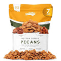 Snackathon Butter Toffee Pecans, Gourmet Glazed Pecans in Resealable Bag, All-Natural Sweet & Crunchy Toffee Coated Snack, Made in USA, Great for Gifting & Charcuterie Boards Snackathon Foods Butter Toffee Pecans 7 Ounce