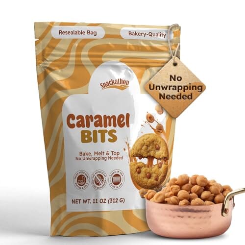 Snackathon Caramel Bits - Buttery Baking Caramel Chips, Various Sizes Snackathon 11 Ounce