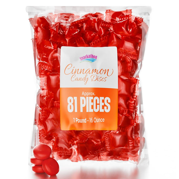 Snackathon Cinnamon Starlight Candy – Individually Wrapped Discs (1LB, 2LB, 4LB) Snackathon 1 Pound
