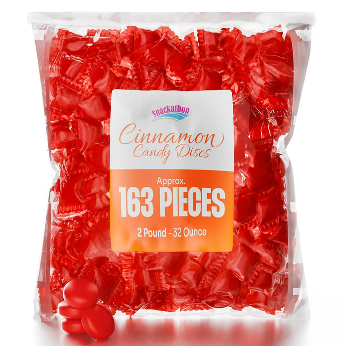 Snackathon Cinnamon Starlight Candy – Individually Wrapped Discs (1LB, 2LB, 4LB) Snackathon 2 Pound