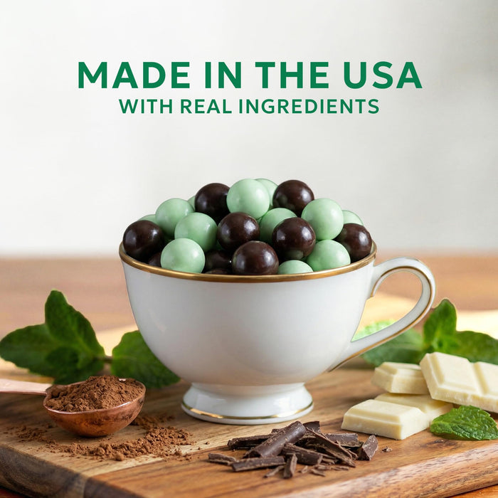 Snackathon Crisp Choco Mint Cookie Bites, Mint White and Dark Chocolate Covered Cookie Bite Snackathon Foods