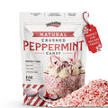 Snackathon Crushed Peppermint Candy Pieces, Natural Red & White Mint Bits, 8 Ounce Snackathon