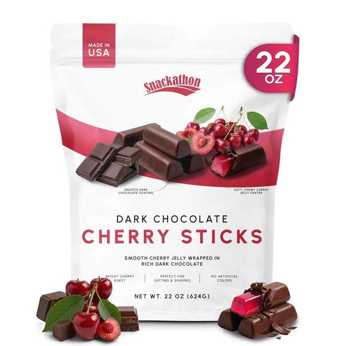 Snackathon Dark Chocolate Cherry Sticks, Resealable Bag Snackathon 22 Ounce