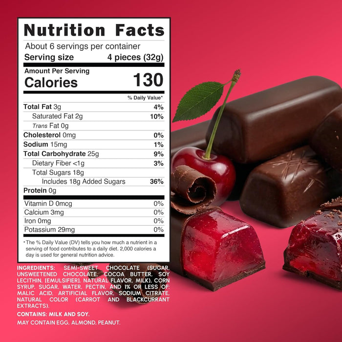 Snackathon Dark Chocolate Cherry Sticks, Resealable Bag Snackathon