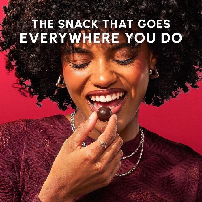 Snackathon Dark Chocolate Covered Cranberries, Chocolate Fruit Snack Gourmet Cranberry Treats Coated in 52% Cacao Dark Chocolate, Resealable Bag for Snacking, Trail Mix & Yogurt, Made in USA Snackathon
