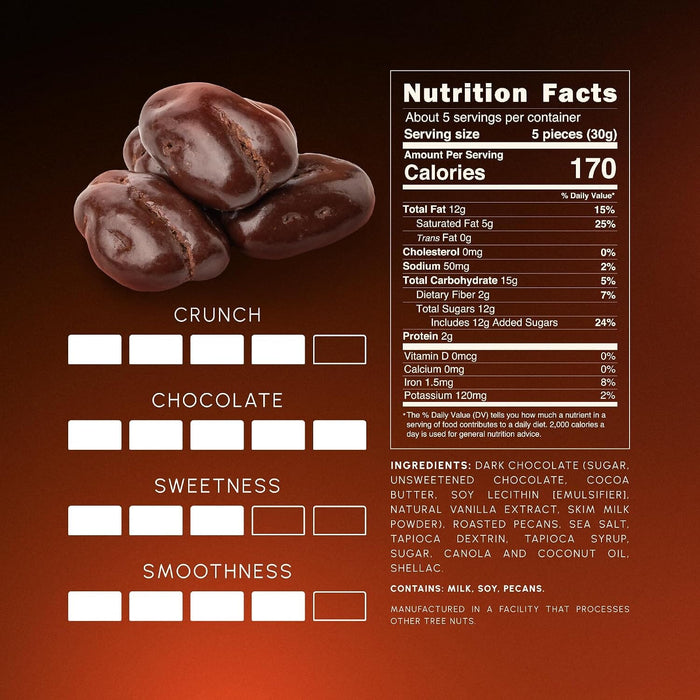 Snackathon Dark Chocolate Covered Pecans with Sea Salt Snackathon