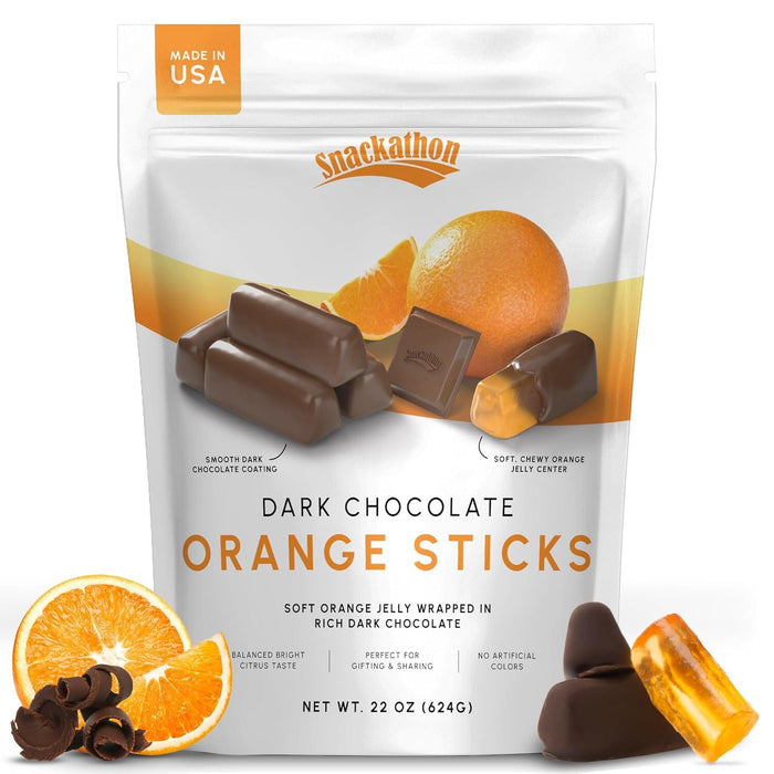 Snackathon Dark Chocolate Orange Sticks, 22 OZ Resealable Bag Snackathon Foods
