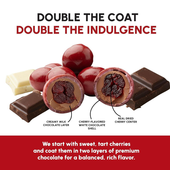 Snackathon Double Chocolate Covered Cherries, 18 OZ Resealable Bulk Bag Snackathon Foods
