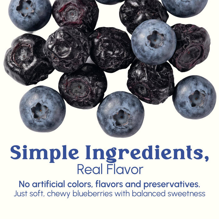 Snackathon Dried Blueberries, Lightly Sweetened, Soft & Plump Whole Berries, US-Grown, Gluten-Free, Non-GMO, No Sulfites, Dried Fruit for Snacking, Baking & Toppings Snackathon
