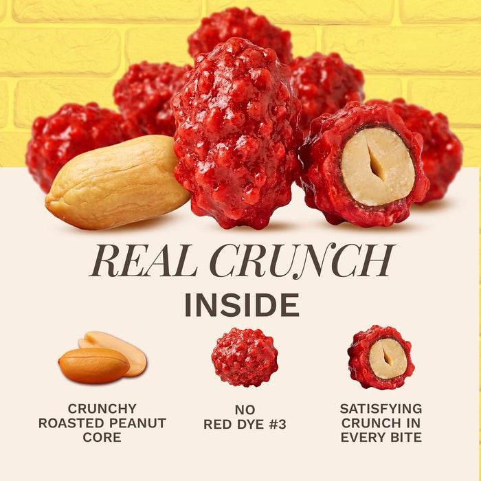 Snackathon French Burnt Peanuts, 15 oz – Classic Red Candy Coated Peanuts in Resealable Bag, Old Fashioned Sweet & Crunchy Snack, Made in USA, Great for Snacking & Sharing Snackathon