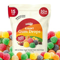 Snackathon Giant Gum Drops Candy, Jumbo Soft & Chewy Jelly Gumdrops Snackathon