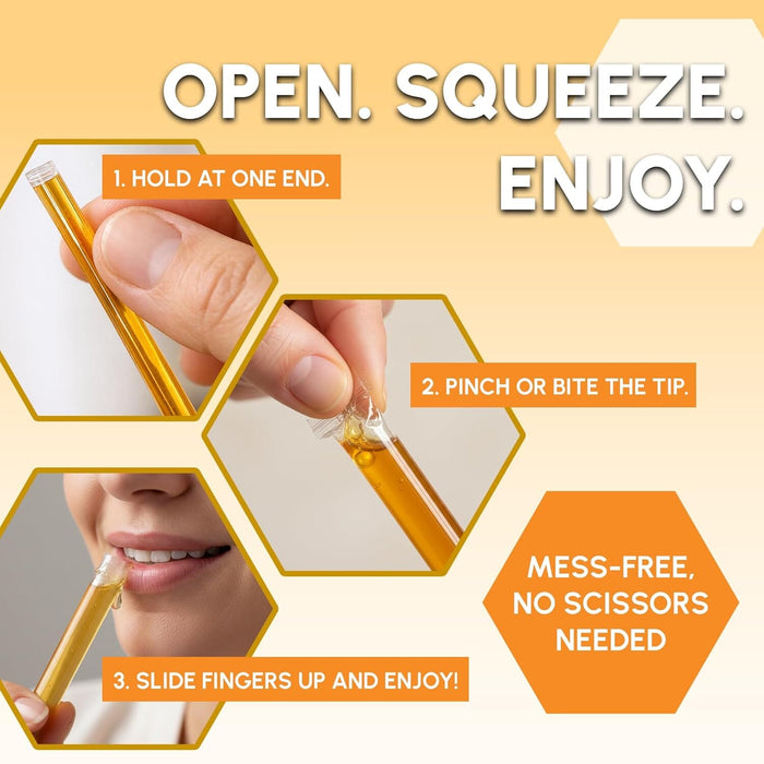 Snackathon Honey Sticks, Orange Blossom Pure Honey, Made in USA Snackathon