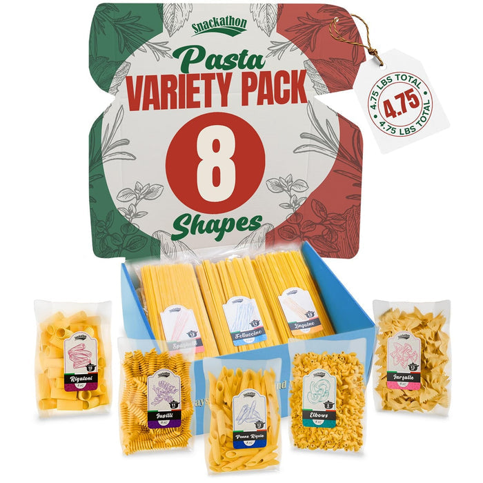 Snackathon Italian Pasta, 8 Shape Varieties, 4.75 lbs Total Snackathon