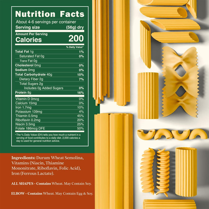 Snackathon Italian Pasta, 8 Shape Varieties, 4.75 lbs Total Snackathon