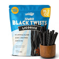 Snackathon Jumbo Black Licorice Twists, Resealable Bulk Bag, 7-inch Chewy Gourmet Licorice Ropes, Classic Old-Fashioned Candy Sticks for Parties, Snacking & Candy Jars, Made in USA Snackathon Jumbo Black Twists 15.2 Ounce