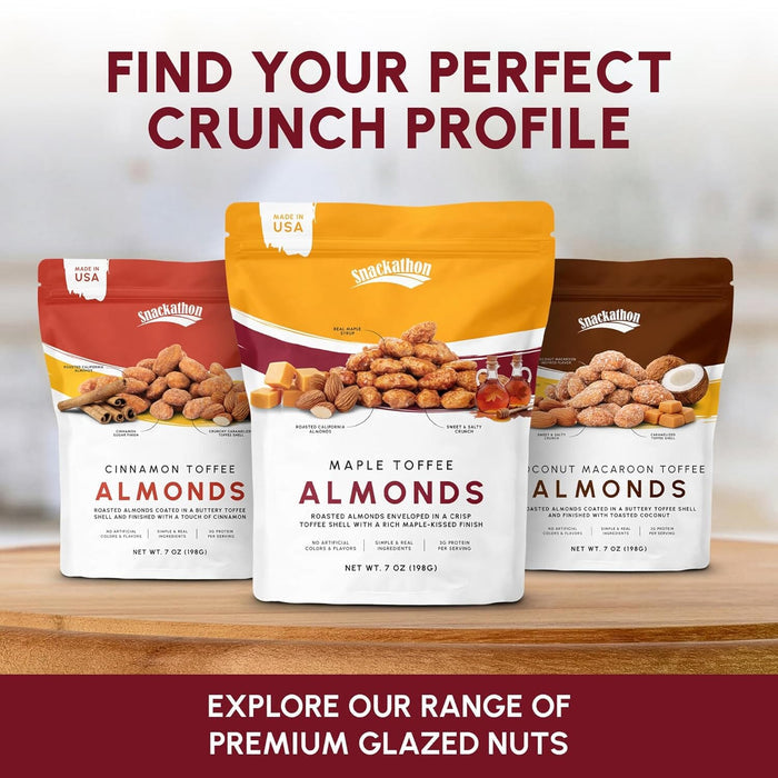Snackathon Maple Toffee Almonds, Resealable Bag Snackathon
