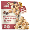 Snackathon Chocolate Covered Espresso Beans - 7 oz (Marbled & Milk Chocolate Flavor) Snackathon Foods Marbled Chocolate