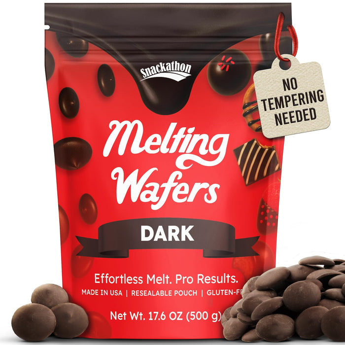 Snackathon Melting Wafers - Milk Compound Chocolate Coating, 17.6 OZ (Multiple Flavors) Snackathon Dark