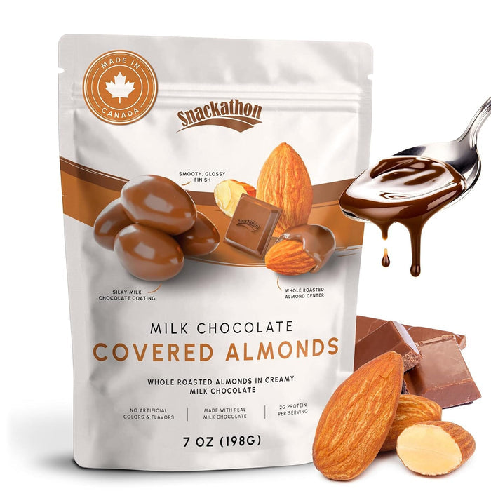 Snackathon Milk Chocolate Covered Almonds, Resealable Bag Snackathon