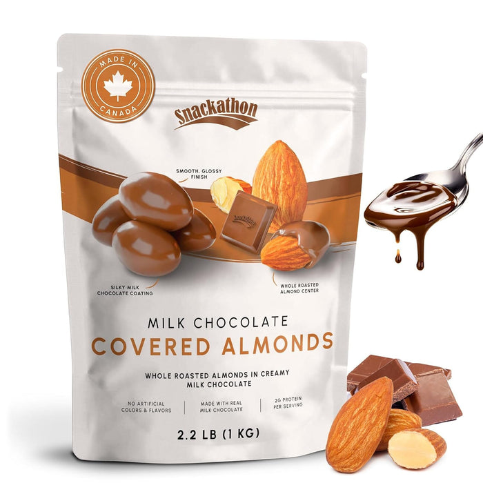 Snackathon Milk Chocolate Covered Almonds, Resealable Bag Snackathon