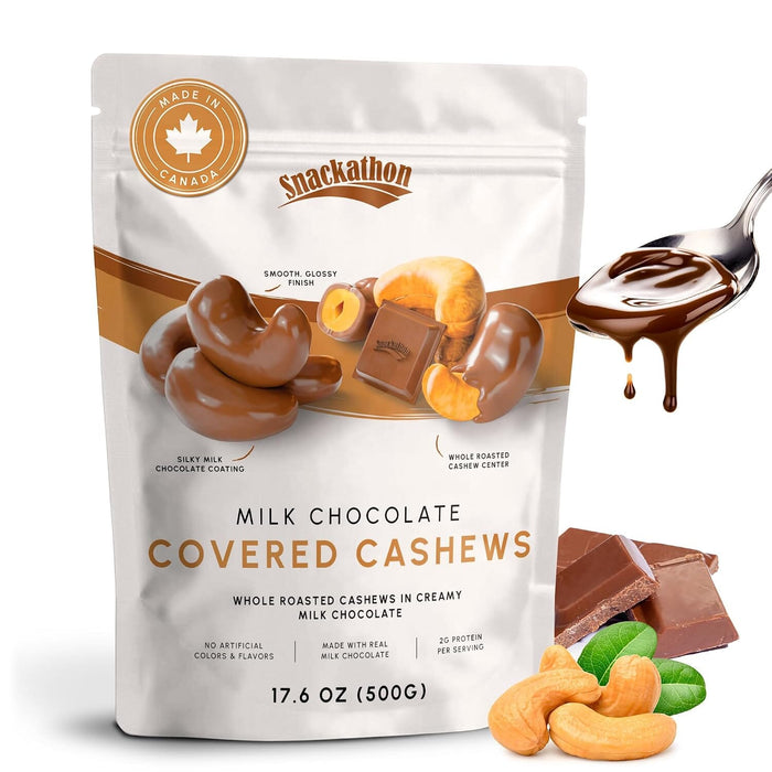 Snackathon Milk Chocolate Covered Cashews, Resealable Bag Snackathon Milk Chocolate 17.6 Ounce