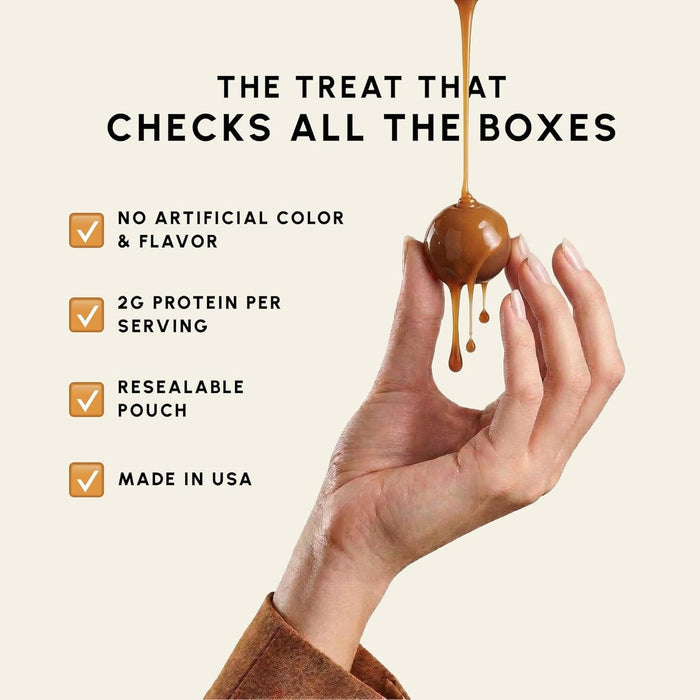 Snackathon Milk Chocolate Peanut Butter Caramels – Chewy Gourmet Candy Snackathon Foods
