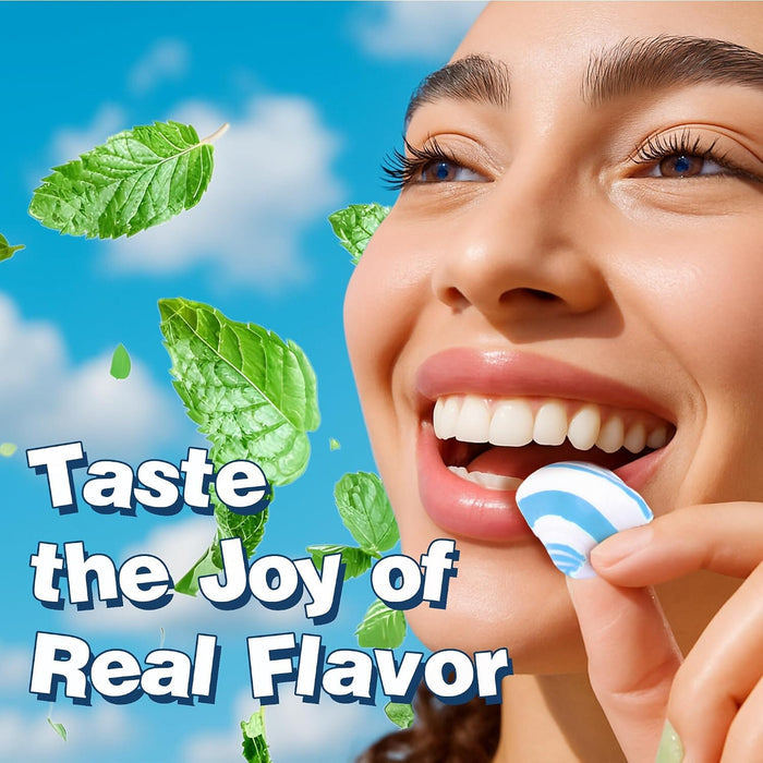 Snackathon Mint Twists Candy, Light Blue & White, 1 Pound Snackathon