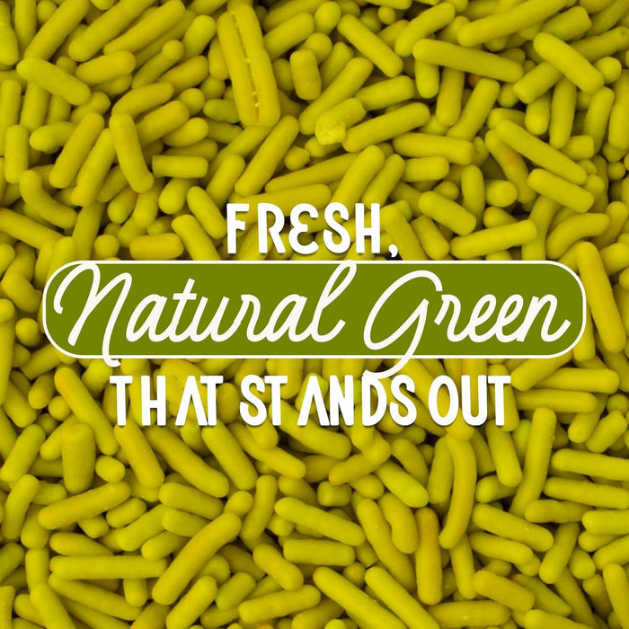 Snackathon Natural Dye-Free Green Sprinkles for Baking & Decorating (Jimmies) Snackathon