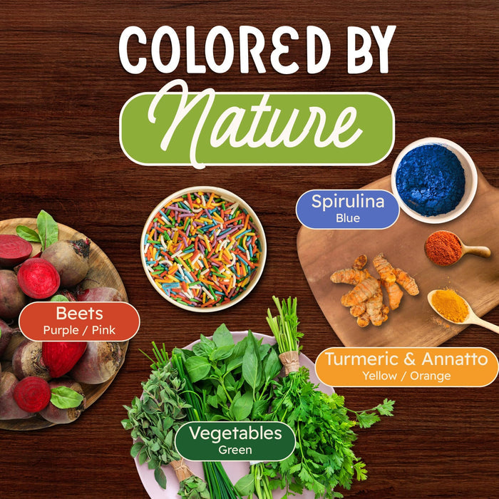 Snackathon Natural Sprinkles – Dye-Free Rainbow Jimmies, Various Sizes Snackathon