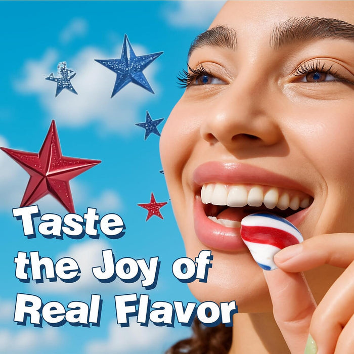 Snackathon Patriotic Red, White & Blue Peppermint Twists Hard Candy, 1 Pound Snackathon