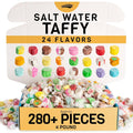 Snackathon Salt Water Taffy Assorted Mix – Flavor Variety, Bulk 2 LB Family Size, Soft & Chewy Gourmet Candy, Individually Wrapped Pieces Snackathon 24 Flavor Variety