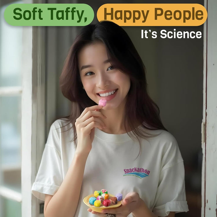Snackathon Salt Water Taffy Single Flavor, Bubble Gum, 15 Ounce Snackathon