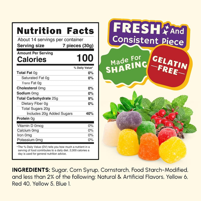 Snackathon Soft & Chewy Spice Drops, Assorted Spiced Gum Drops Candy Snackathon
