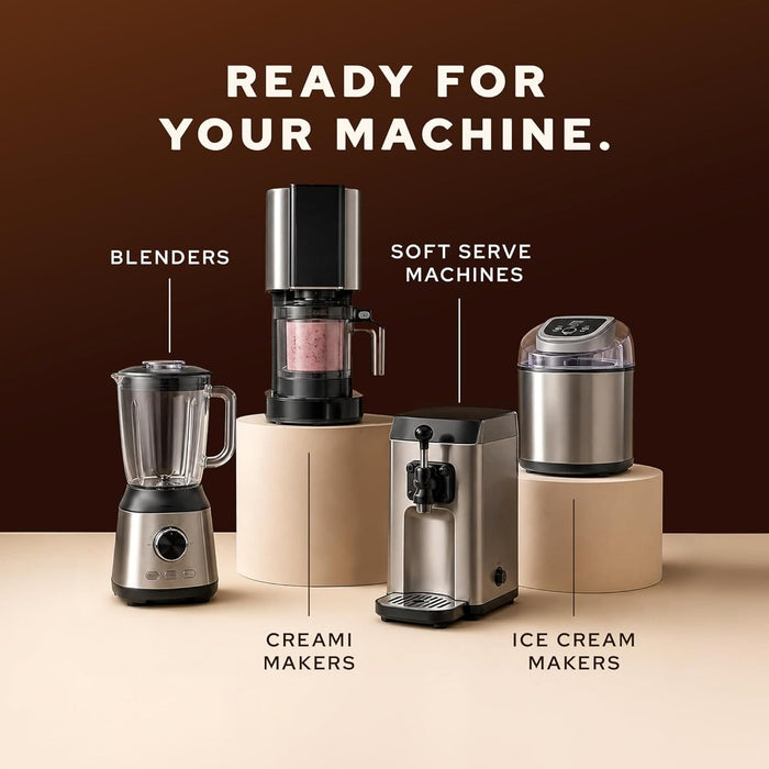 Snackathon Soft Serve Mix Variety Pack, 3 Creamy Flavors (Vanilla, Chocolate, Strawberry), Makes 3 Quarts, Preportioned Powder Mix for Ice Cream Maker, Frozen Desserts & Neapolitan Ice Cream Snackathon