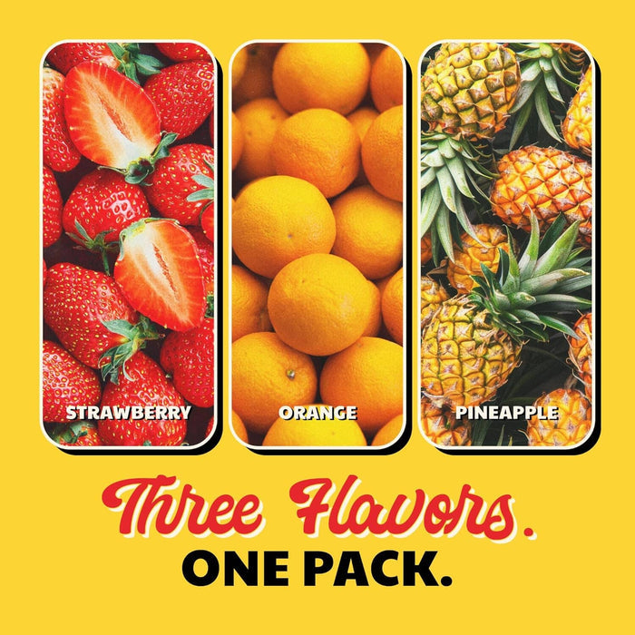 Snackathon Soft Serve Mix Variety Pack, 3 Fruity Flavors (Pineapple, Orange, Strawberry), Makes 3 Quarts, Powder Packets for Ice Cream Maker, Soft Serve Machine, Whip-Style Frozen Treats Snackathon