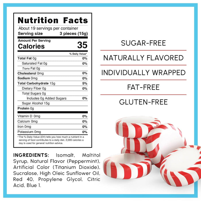 Snackathon Sugar Free Peppermint Starlight Mints Hard Candy Snackathon