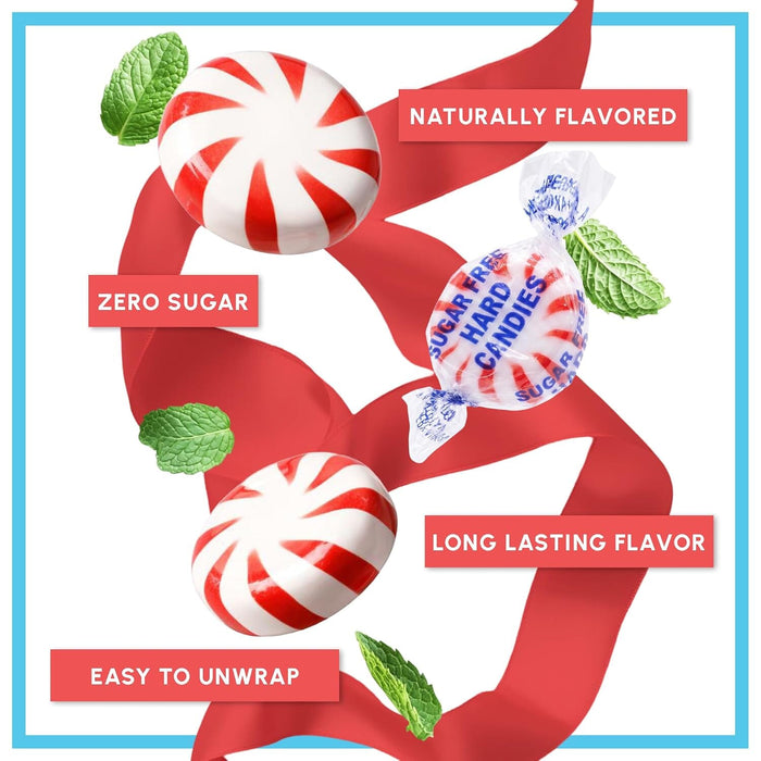 Snackathon Sugar Free Peppermint Starlight Mints Hard Candy Snackathon