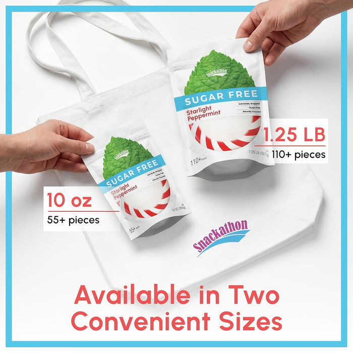 Snackathon Sugar Free Peppermint Starlight Mints Hard Candy Snackathon