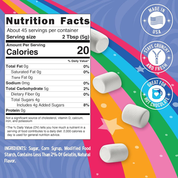 Snackathon Vanilla Mini Dehydrated Marshmallows – Crispy Marshmallow Bits for Hot Chocolate, Cereal & Baking Snackathon Foods